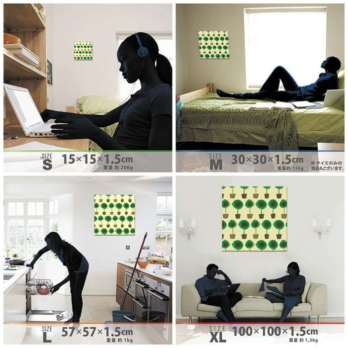 北欧 NORDIC XLサイズ 100cm×100cm アートパネル ファブリックパネル アートボード 壁掛け 日本製 ラッピング付き 店舗 カフェ ラウンジ ロビー ホテル 法人 lib-pat-0004-xlの画像