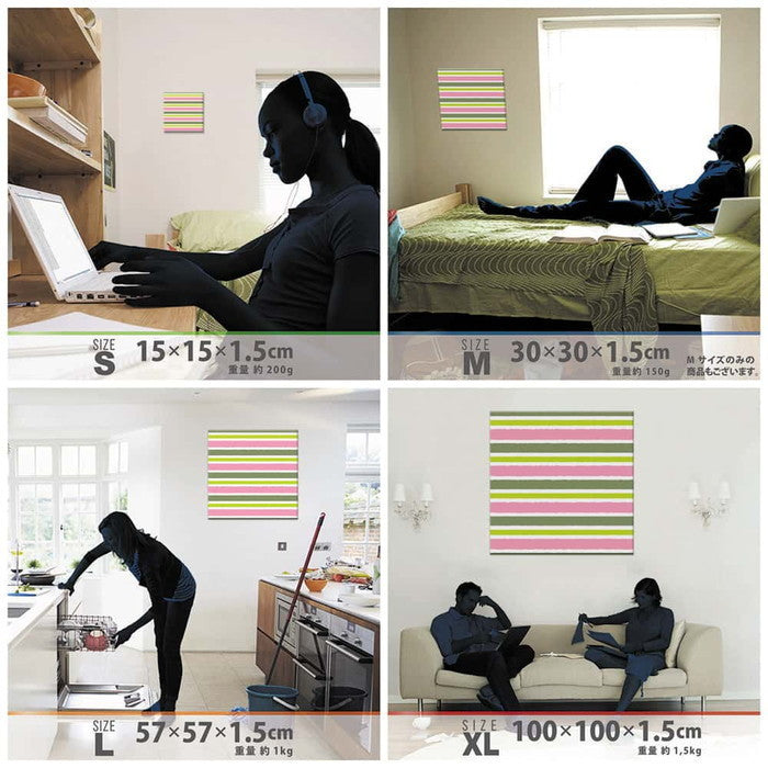 町並み アート SIMPLE XLサイズ 100cm×100cm アートパネル ファブリックパネル アートボード 壁掛け 日本製 ラッピング付き 店舗 カフェ ラウンジ ロビー ホテル 法人 lib-pat-0025-xlの画像