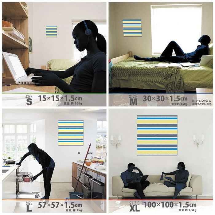 町並み MODERN XLサイズ 100cm×100cm アートパネル ファブリックパネル アートボード 壁掛け 日本製 ラッピング付き 店舗 カフェ ラウンジ ロビー ホテル 法人 lib-pat-0026-xlの画像