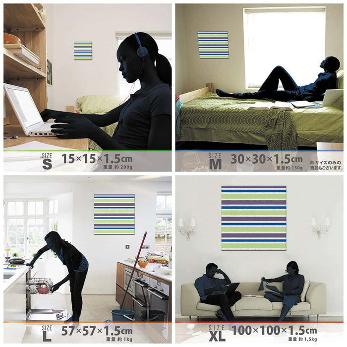 町並み SIMPLE XLサイズ 100cm×100cm アートパネル ファブリックパネル アートボード 壁掛け 日本製 ラッピング付き 店舗 カフェ ラウンジ ロビー ホテル 法人 lib-pat-0027-xlの画像