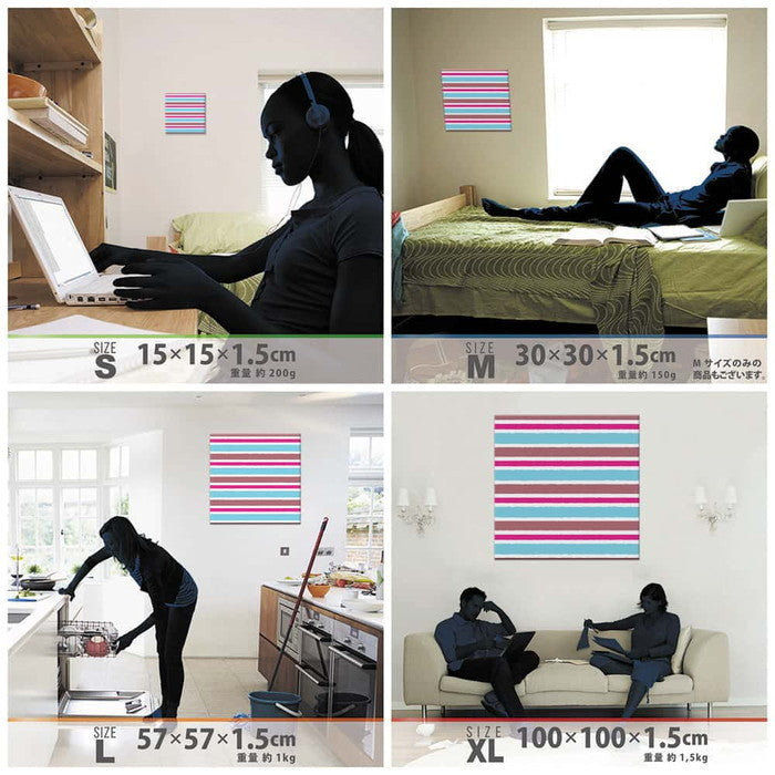 町並み SIMPLE XLサイズ 100cm×100cm アートパネル ファブリックパネル アートボード 壁掛け 日本製 ラッピング付き 店舗 カフェ ラウンジ ロビー ホテル 法人 lib-pat-0028-xlの画像