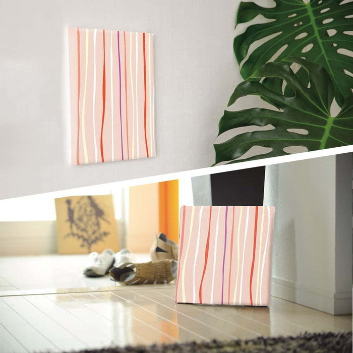 ストライプ ポップ STRIPE Sサイズ 15cm×15cm アートパネル ファブリックパネル アートボード インテリアパネル 壁掛け 日本製 ラッピング付き lib-pat-0040-s