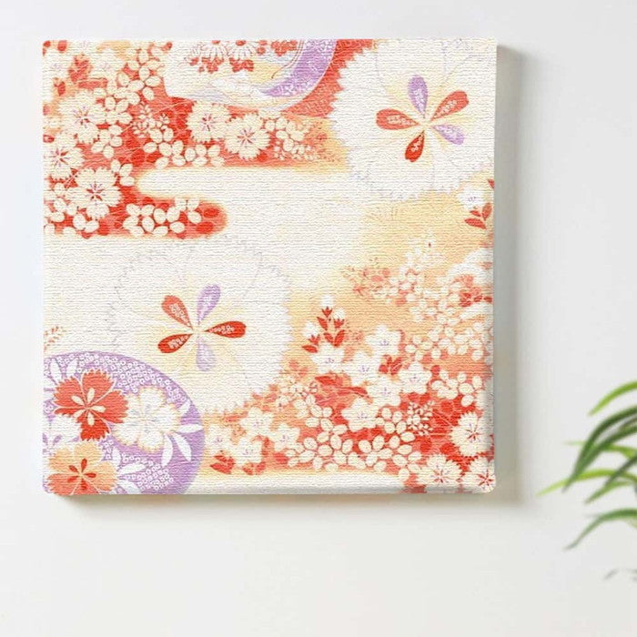 伝統和柄 和 Mサイズ 30cm×30cm アートパネル ファブリックパネル アートボード 壁掛け 日本製 ラッピング付き 店舗 カフェ ラウンジ ロビー ホテル 法人 lib-pat-0172-mの画像