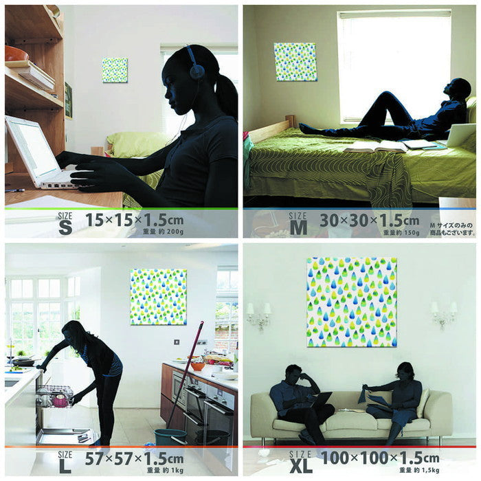 北欧テイスト pat-1702-006 Sサイズ 15cm×15cm アートパネル ファブリックパネル アートボード 壁掛け 日本製 ラッピング付き 店舗 カフェ ラウンジ ロビー ホテル 法人 lib-pat-1702-006-sの画像