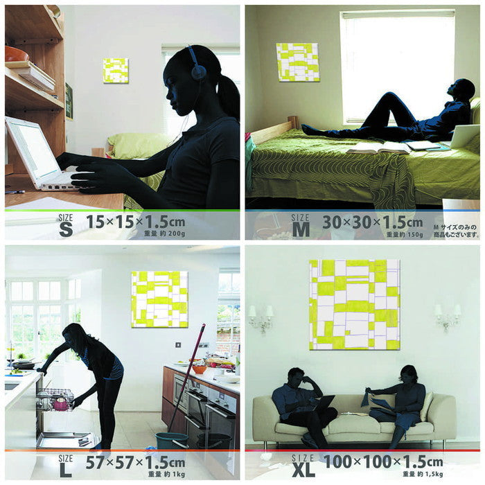 北欧テイスト pat-1702-025 Mサイズ 30cm×30cm アートパネル ファブリックパネル アートボード 壁掛け 日本製 ラッピング付き 店舗 カフェ ラウンジ ロビー ホテル 法人 lib-pat-1702-025-mの画像