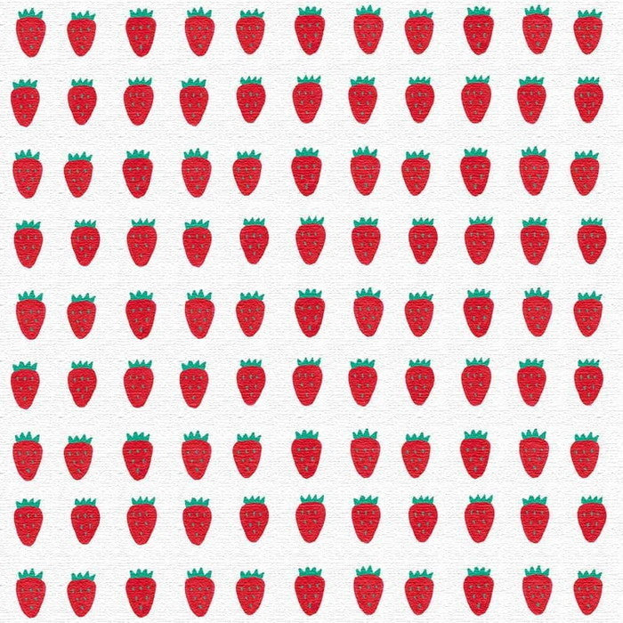 北欧テイスト イチゴ pat-1702-033 Sサイズ 15cm×15cm アートパネル ファブリックパネル アートボード 壁掛け 日本製 ラッピング付き 店舗 カフェ ラウンジ ロビー ホテル 法人 lib-pat-1702-033-sの画像
