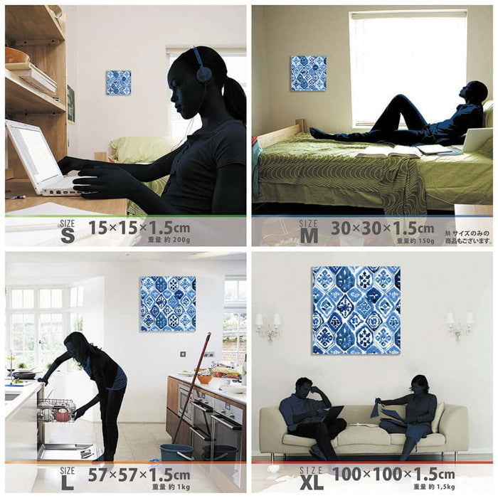 幾何学模様 patt-1803-151 Lサイズ 57cm×57cm アートパネル ファブリックパネル アートボード 壁掛け 日本製 ラッピング付き 店舗 カフェ ラウンジ ロビー ホテル 法人 lib-patt-1803-151-lの画像