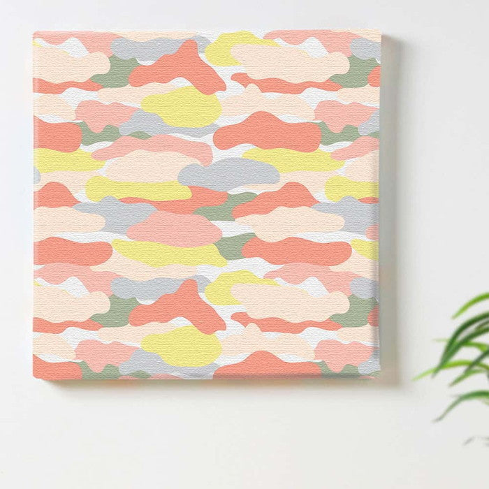 カモフラージュ柄 patt-1902-007 Mサイズ 30cm×30cm アートパネル ファブリックパネル アートボード 壁掛け 日本製 ラッピング付き 店舗 カフェ ラウンジ ロビー ホテル 法人 lib-patt-1902-007-mの画像