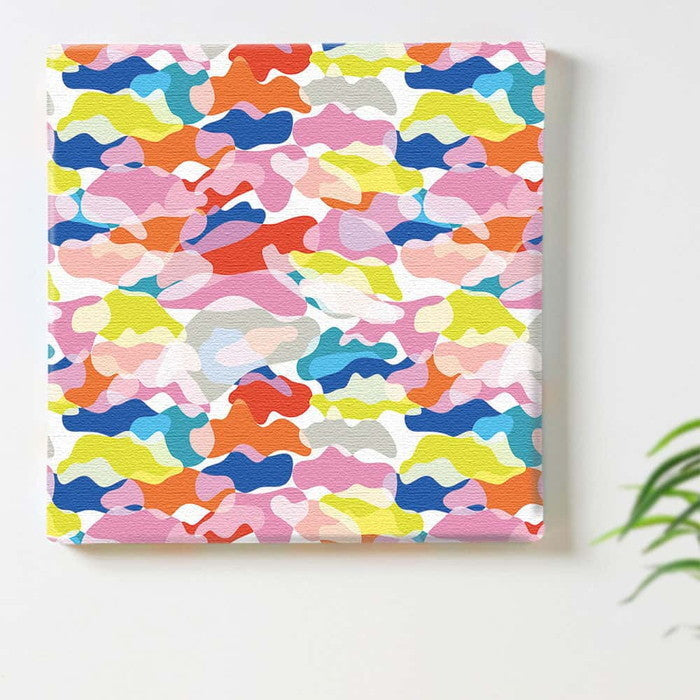 カモフラージュ柄 patt-1902-011 Mサイズ 30cm×30cm アートパネル ファブリックパネル アートボード 壁掛け 日本製 ラッピング付き 店舗 カフェ ラウンジ ロビー ホテル 法人 lib-patt-1902-011-mの画像