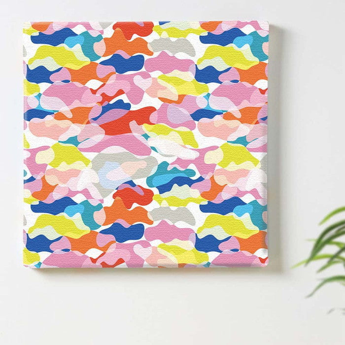 カモフラージュ柄 patt-1902-012 XLサイズ 100cm×100cm アートパネル ファブリックパネル アートボード 壁掛け 日本製 ラッピング付き 店舗 カフェ ラウンジ ロビー ホテル 法人 lib-patt-1902-012-xlの画像