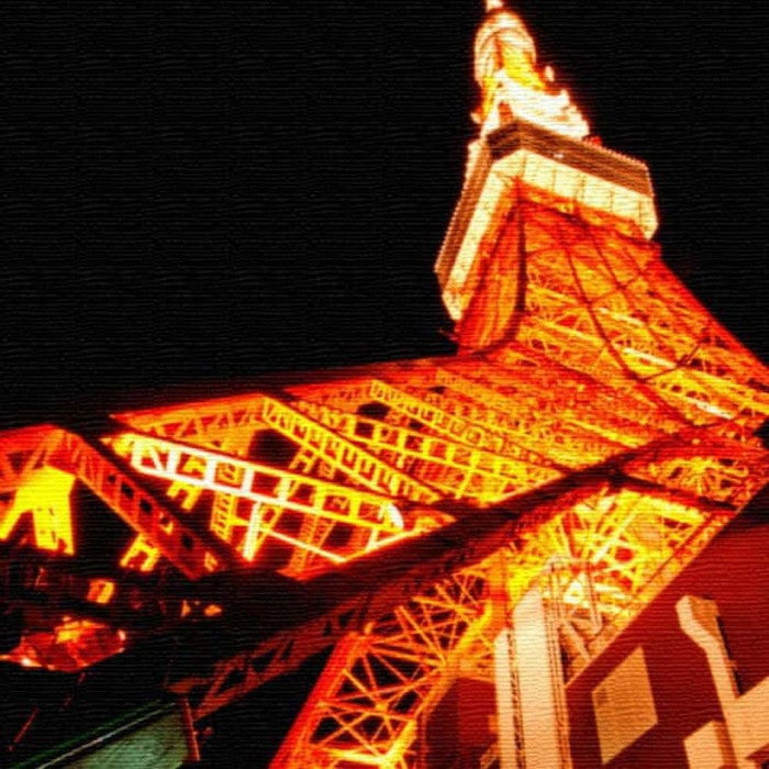 東京タワー TOKYO XLサイズ 100cm×100cm アートパネル ファブリックパネル アートボード 壁掛け 日本製 ラッピング付き 店舗 カフェ ラウンジ ロビー ホテル 法人 lib-pho-0012-xlの画像