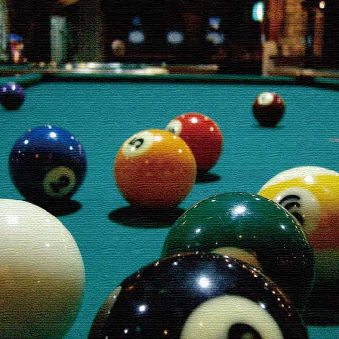 ビリヤード PHOTO XLサイズ 100cm×100cm アートパネル ファブリックパネル アートボード 壁掛け 日本製 ラッピング付き 店舗 カフェ ラウンジ ロビー ホテル 法人 lib-pho-0034-xlの画像