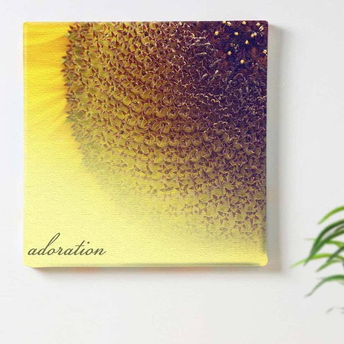 ひまわり アート pho-0086 Mサイズ 30cm×30cm アートパネル ファブリックパネル アートボード 壁掛け 日本製 ラッピング付き 店舗 カフェ ラウンジ ロビー ホテル 法人 lib-pho-0086-mの画像