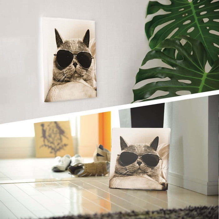 猫 アート Sサイズ 15cm×15cm アートパネル ファブリックパネル アートボード 壁掛け 日本製 ラッピング付き 店舗 カフェ ラウンジ ロビー ホテル 法人 lib-pho-0103-sの画像