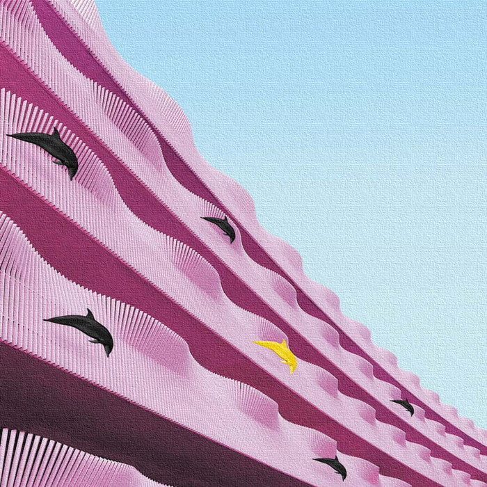 ピンク poht-1805-38 XLサイズ 100cm×100cm アートパネル ファブリックパネル アートボード 壁掛け 日本製 ラッピング付き 店舗 カフェ ラウンジ ロビー ホテル 法人 lib-poht-1805-38-xlの画像