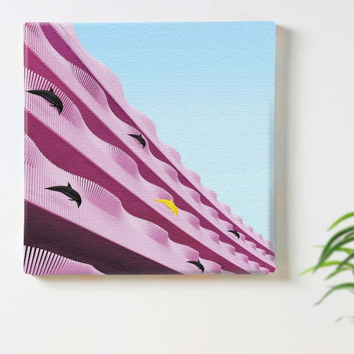 ピンク poht-1805-38 XLサイズ 100cm×100cm アートパネル ファブリックパネル アートボード 壁掛け 日本製 ラッピング付き 店舗 カフェ ラウンジ ロビー ホテル 法人 lib-poht-1805-38-xlの画像