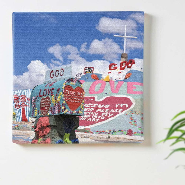 LOVE poht-1805-40 Lサイズ 57cm×57cm アートパネル ファブリックパネル アートボード 壁掛け 日本製 ラッピング付き 店舗 カフェ ラウンジ ロビー ホテル 法人 lib-poht-1805-40-lの画像