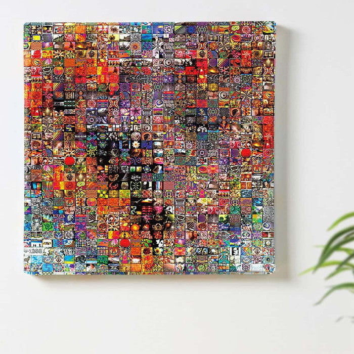 モザイクアート COLORFUL Sサイズ 15cm×15cm アートパネル ファブリックパネル アートボード 壁掛け 日本製 ラッピング付き 店舗 カフェ ラウンジ ロビー ホテル 法人 lib-pop-0006-sの画像