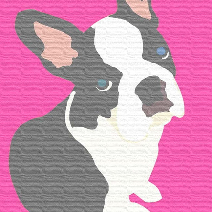 フレンチブルドッグモチーフ ANIMAL Lサイズ 57cm×57cm アートパネル ファブリックパネル アートボード 壁掛け 日本製 ラッピング付き 店舗 カフェ ラウンジ ロビー ホテル 法人 lib-pop-0030-pk-lの画像