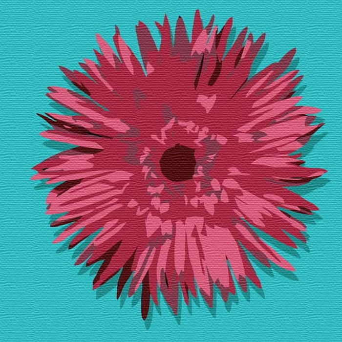 花モチーフ FLOWER Lサイズ 57cm×57cm アートパネル ファブリックパネル アートボード 壁掛け 日本製 ラッピング付き 店舗 カフェ ラウンジ ロビー ホテル 法人 lib-pop-0031-blu-lの画像