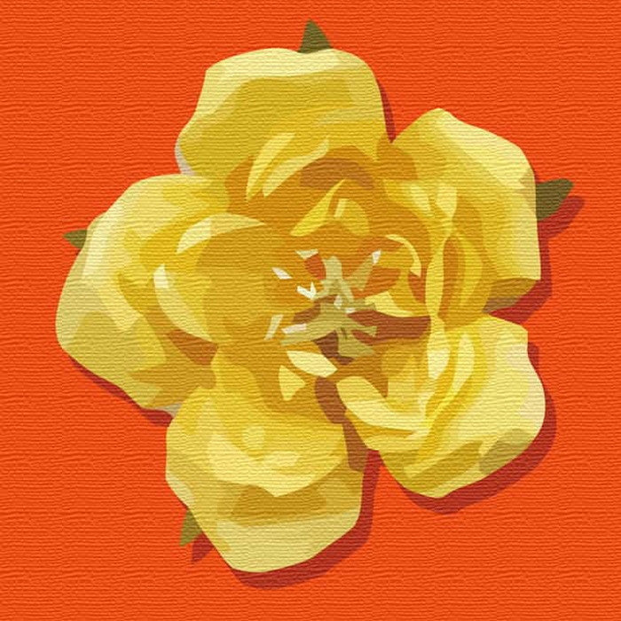 花モチーフ FLOWER Sサイズ 15cm×15cm アートパネル ファブリックパネル アートボード 壁掛け 日本製 ラッピング付き 店舗 カフェ ラウンジ ロビー ホテル 法人 lib-pop-0031-org-sの画像