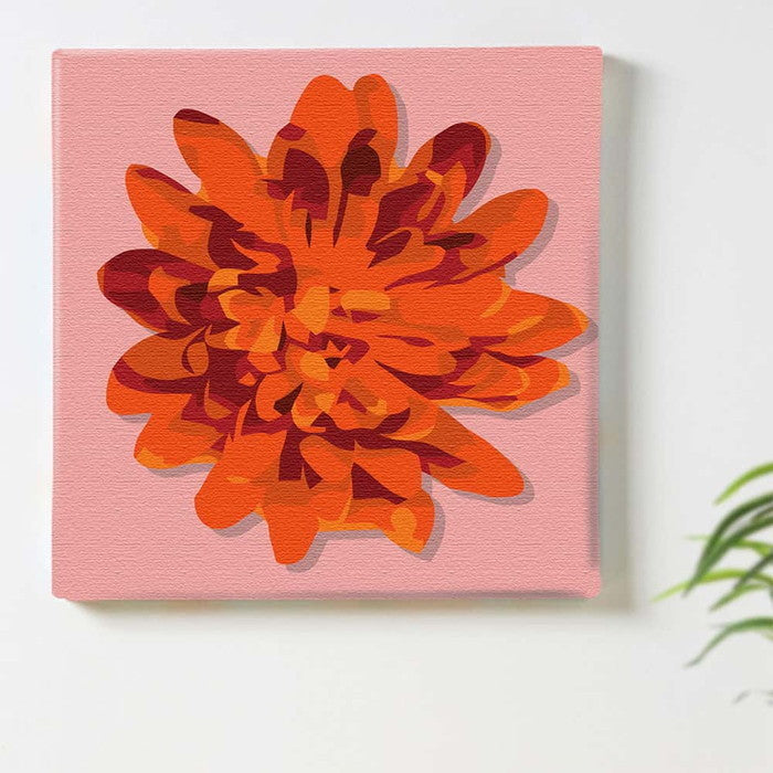 花モチーフ FLOWER Lサイズ 57cm×57cm アートパネル ファブリックパネル アートボード 壁掛け 日本製 ラッピング付き 店舗 カフェ ラウンジ ロビー ホテル 法人 lib-pop-0031-pk-lの画像