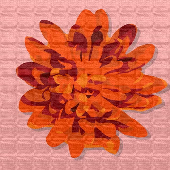 花モチーフ FLOWER Sサイズ 15cm×15cm アートパネル ファブリックパネル アートボード 壁掛け 日本製 ラッピング付き 店舗 カフェ ラウンジ ロビー ホテル 法人 lib-pop-0031-pk-sの画像