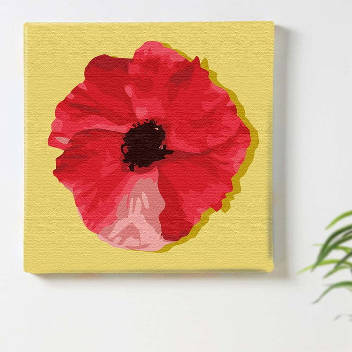 花モチーフ FLOWER Mサイズ 30cm×30cm アートパネル ファブリックパネル アートボード 壁掛け 日本製 ラッピング付き 店舗 カフェ ラウンジ ロビー ホテル 法人 lib-pop-0031-ye-mの画像