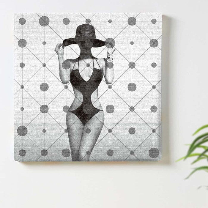 セクシー pop-0089 Sサイズ 15cm×15cm アートパネル ファブリックパネル アートボード 壁掛け 日本製 ラッピング付き 店舗 カフェ ラウンジ ロビー ホテル 法人 lib-pop-0089-sの画像