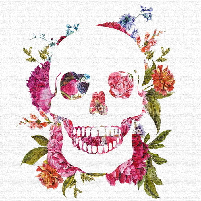 スカルモチーフ pop-0098 XLサイズ 100cm×100cm アートパネル ファブリックパネル アートボード 壁掛け 日本製 ラッピング付き 店舗 カフェ ラウンジ ロビー ホテル 法人 lib-pop-0098-xlの画像