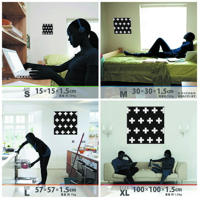 幾何学模様 pop-0104-bk Mサイズ 30cm×30cm アートパネル ファブリックパネル アートボード 壁掛け 日本製 ラッピング付き 店舗 カフェ ラウンジ ロビー ホテル 法人 lib-pop-0104-bk-mの画像