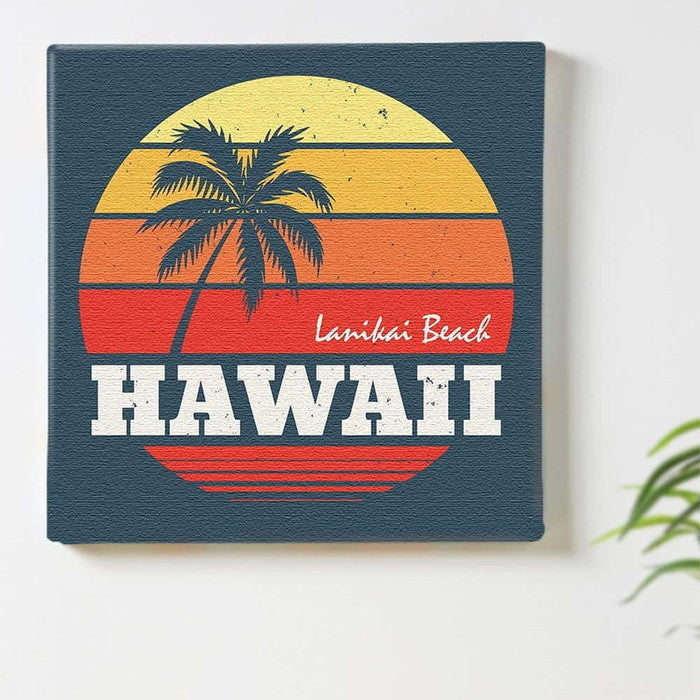 ハワイ ヤシ 木 popa-1705-02 Lサイズ 57cm×57cm アートパネル ファブリックパネル アートボード 壁掛け 日本製 ラッピング付き 店舗 カフェ ラウンジ ロビー ホテル 法人 lib-popa-1705-02-lの画像