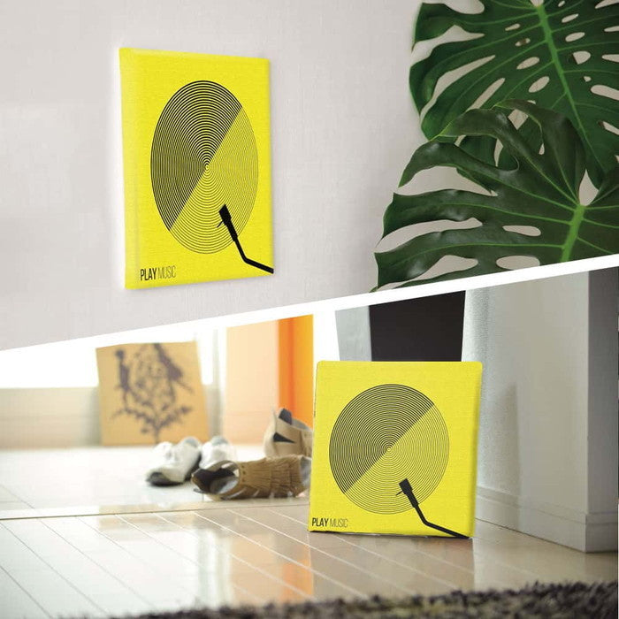 レコード popa-1801-004 Sサイズ 15cm×15cm アートパネル ファブリックパネル アートボード 壁掛け 日本製 ラッピング付き 店舗 カフェ ラウンジ ロビー ホテル 法人 lib-popa-1801-004-sの画像