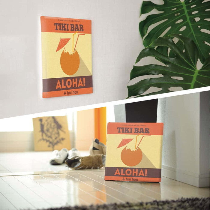 アロハ popa-1803-005 Sサイズ 15cm×15cm アートパネル ファブリックパネル アートボード 壁掛け 日本製 ラッピング付き 店舗 カフェ ラウンジ ロビー ホテル 法人 lib-popa-1803-005-sの画像