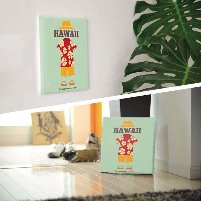 ハワイアン popa-1803-006 Mサイズ 30cm×30cm アートパネル ファブリックパネル アートボード 壁掛け 日本製 ラッピング付き 店舗 カフェ ラウンジ ロビー ホテル 法人 lib-popa-1803-006-mの画像