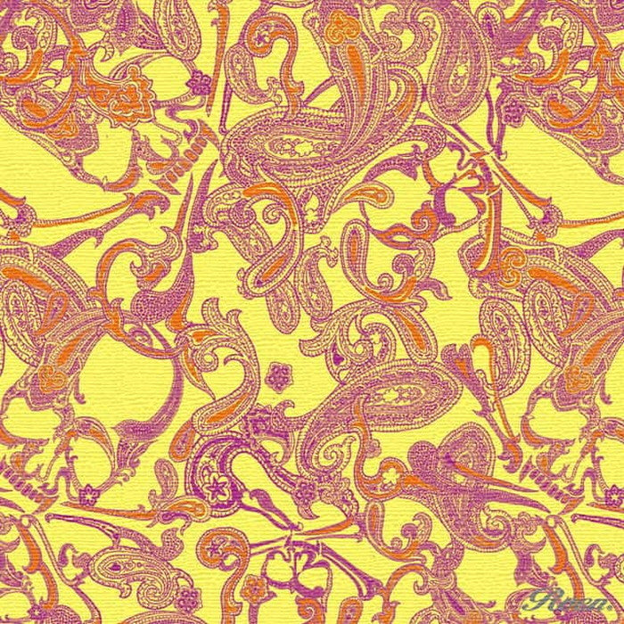 ペイズリー柄 Paisley アートパネル ファブリックパネル アートボード 壁掛け 日本製 ラッピング付き 店舗 カフェ ラウンジ ロビー ホテル 法人 lib-roe-0036-yeの画像