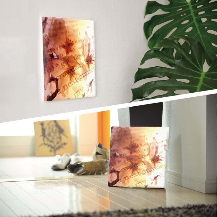 花とタイポグラフィ FLOWER Mサイズ 30cm×30cm アートパネル ファブリックパネル アートボード 壁掛け 日本製 ラッピング付き 店舗 カフェ ラウンジ ロビー ホテル 法人 lib-tnk-0001-mの画像