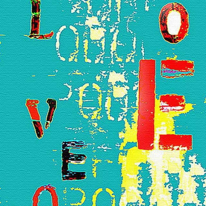 LOVEモチーフ タイポグラフ TYPOGRAPHY Mサイズ 30cm×30cm アートパネル ファブリックパネル アートボード 壁掛け 日本製 ラッピング付き 店舗 カフェ ラウンジ ロビー ホテル 法人 lib-typ-0008-mの画像