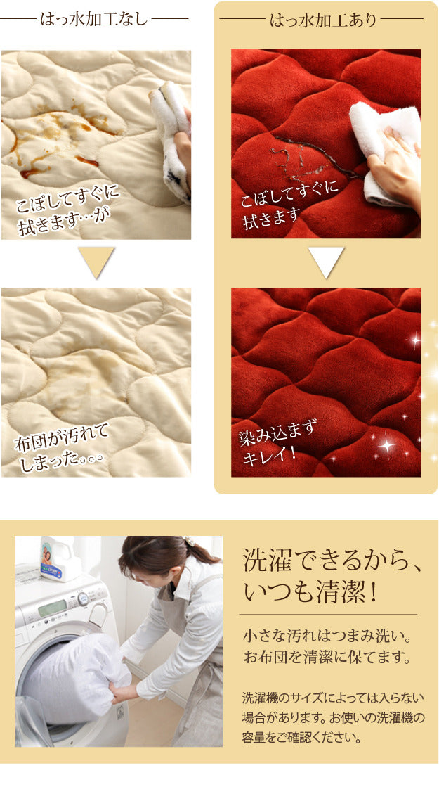 こたつ布団 長方形 省スペース はっ水リバーシブルお手入れラクラクダイニングこたつ布団 モルフダイニング 105x80cmこたつ用 267x242 撥水 洗える 保温 掛け布団 かけふとん コタツ 炬燵 こたつぶとん シンプル ハイタイプ ダイニングテーブル テレワーク 在宅 mu-21101603の画像