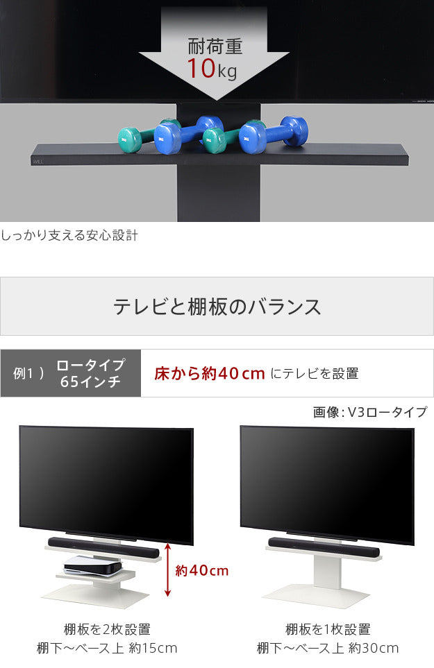 WALLインテリアテレビスタンドV2 V3 V5対応 サウンドバー棚板 Mサイズ 幅95cm テレビ台 テレビスタンド 壁よせTVスタンド 部品 パーツ スチール製 WALLオプション スピーカー用 オーディオ用 シアターバー用 mu-m0500150の画像