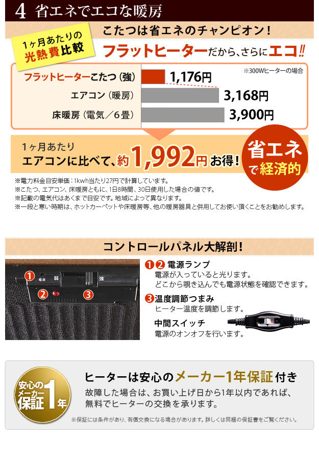 こたつ テーブル 国産 高さ4段階調節 折れ脚こたつ〔フラットローリエ〕 120×80cm+国産北欧柄こたつ布団 2点セット 継ぎ足 家具調 日本製 北欧 おしゃれ 大判 こたつ布団 厚手 mu-n11100373