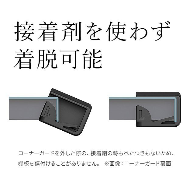 WALLインテリアテレビスタンド V2 V3 V4 V5 PRO専用棚板対応 コーナーガード 追加オプション 部品 パーツ 棚板角カバー コーナーカバー コーナークッション ベビーガード 赤ちゃん 子ども ブラック セーフティーグッズ 安全対策  mu-wlap13の画像
