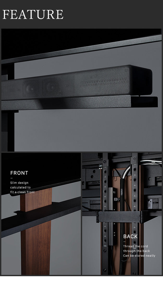 WALLインテリアテレビスタンドV2 V3 V5対応 サウンドバー棚板 LLサイズ 幅130cm スピーカー用 オーディオ用 シアターバー用 テレビ台 テレビスタンド TVスタンド 部品 パーツ スチール製 WALLオプション  mu-wlss17の画像