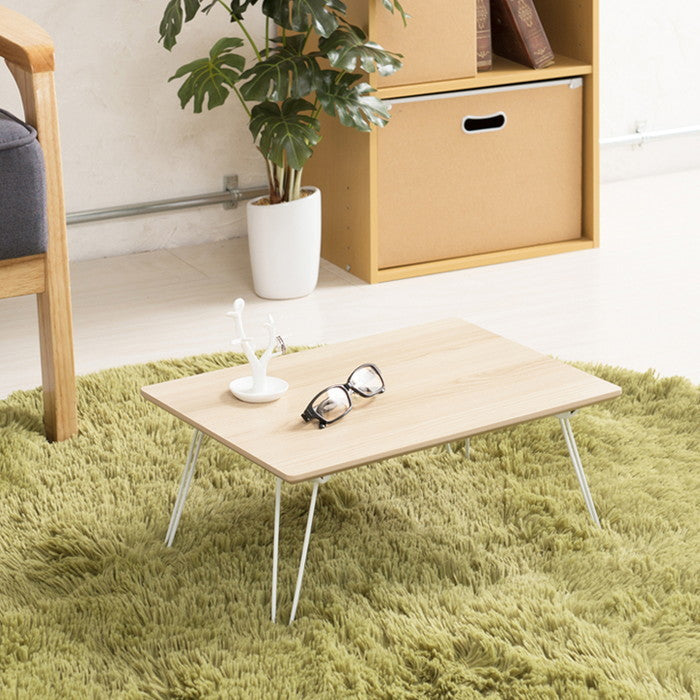 カームテーブル 幅45cm カームテーブル 机 木製 折り畳み ローテーブル ナチュラル ミニ コンパクト 北欧 nag-calm-45の画像