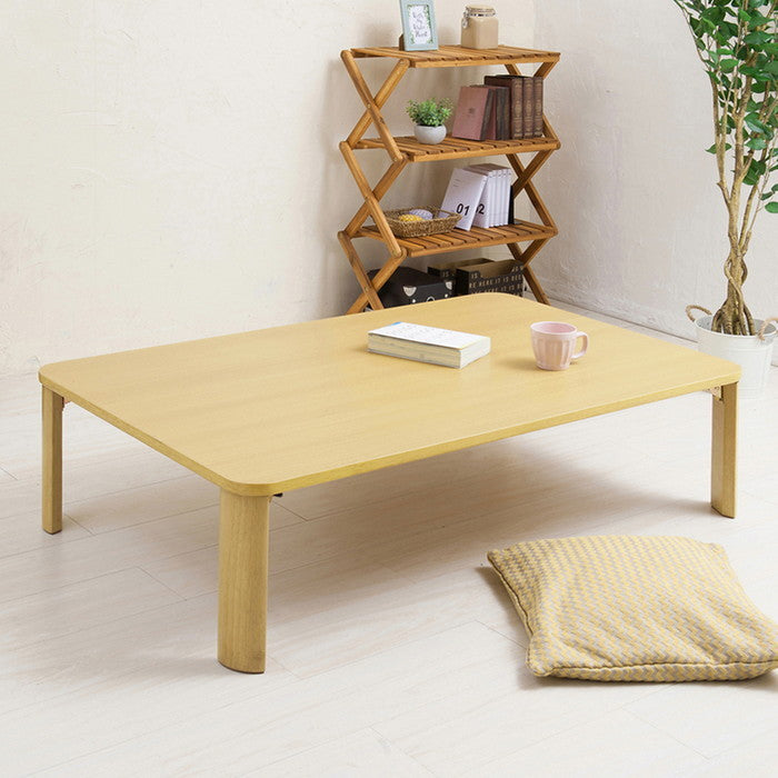 折りたたみテーブル 幅120cm 机 デスク 座卓 木製 幅広 ナチュラル シンプル 大きい ワイド nag-nk-0127の画像