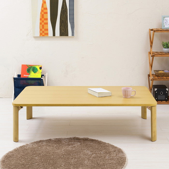 折りたたみテーブル 幅120cm 机 デスク 座卓 木製 幅広 ナチュラル シンプル 大きい ワイド nag-nk-0127の画像