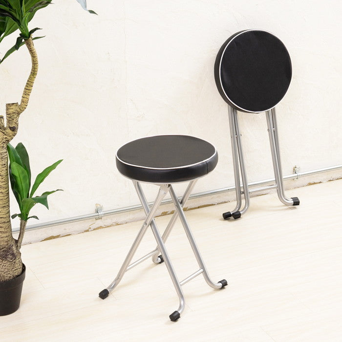 オシャレ ハニースツール 折りたたみ 北欧風 イス パイプイス 背無し クッション モノトーン シンプル nag-nk-013の画像