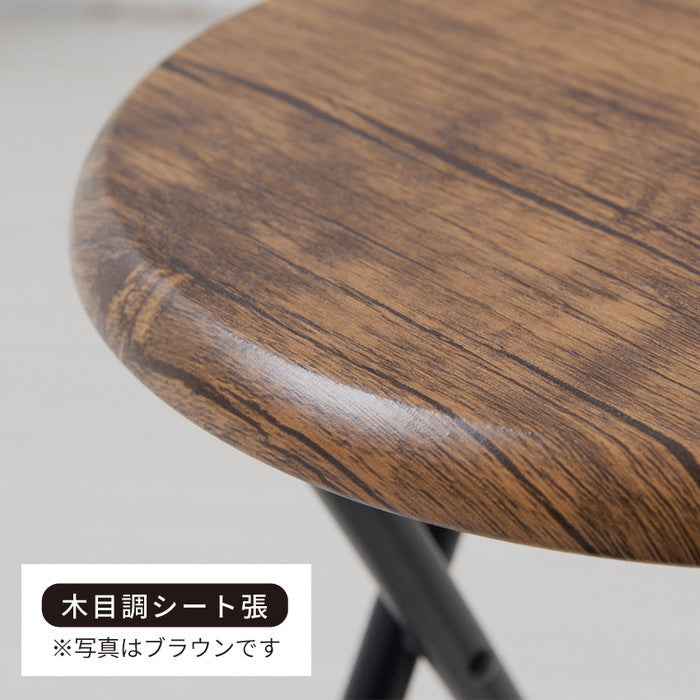 木目 折り畳み チェア ヴィンテージチェア 北欧風 イス 椅子 スリム パイプイス レトロ 完成品 nag-nk-111の画像