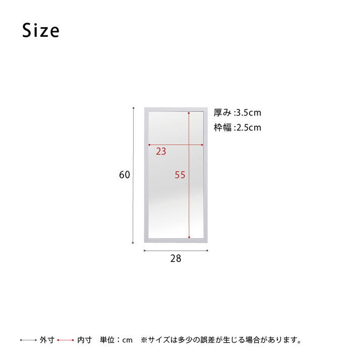 軽量 壁掛け ウォールミラー 60cm 鏡 ミラー 北欧風 ナチュラル 飛散防止 木目 シンプル 完成品 nag-nk-215