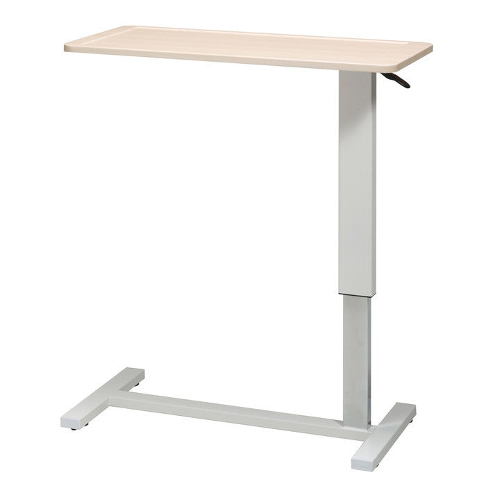 ワンタッチで高さ調節可能 ガス圧昇降テーブル 机 介護 補助テーブル ベッドテーブル 北欧風 モダン nag-nk-518の画像